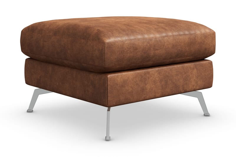 Ocean Lyx Fotskammel - Brun/Lær - Møbler - Stoler & lenestoler - Krakk - Fotskammel