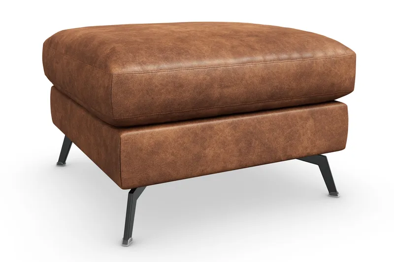 Ocean Lyx Fotskammel - Brun/Lær - Møbler - Stoler & lenestoler - Krakk - Fotskammel