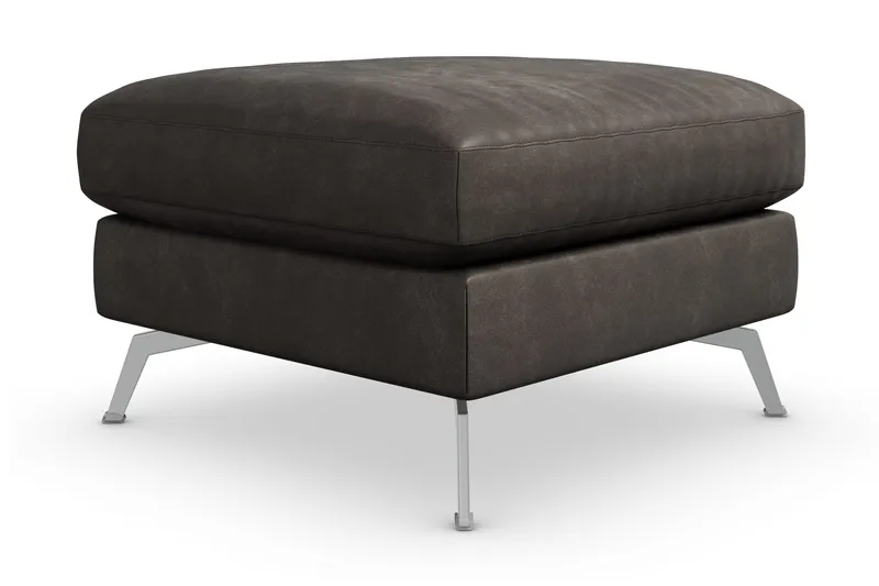 Ocean Lyx Fotskammel - Svart/Lær - Møbler - Stoler & lenestoler - Krakk - Fotskammel