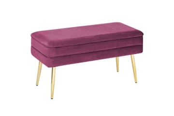 Oppbevaringsbenk Durham Rød/gull
