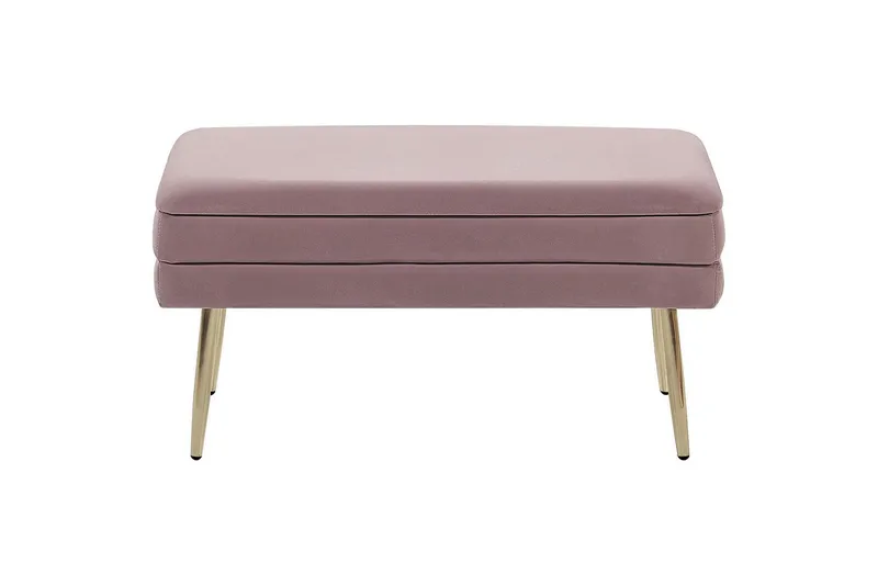 Oppbevaringsbenk Durham Rosa - Rosa - Møbler - Stoler & lenestoler - Krakk - Fotskammel - Sovbar fotskammel