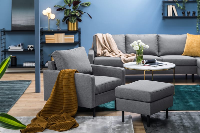 Peppe Fotskammel - Lysegrå - Møbler - Stoler & lenestoler - Krakk - Fotskammel