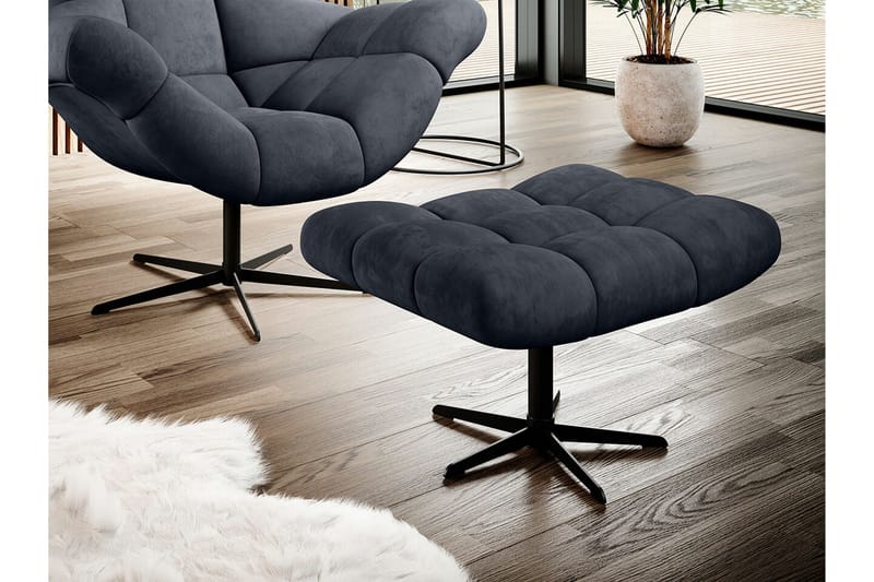 Rathkeale Fotpall 46 cm Black - Møbler - Stoler & lenestoler - Krakk - Fotskammel