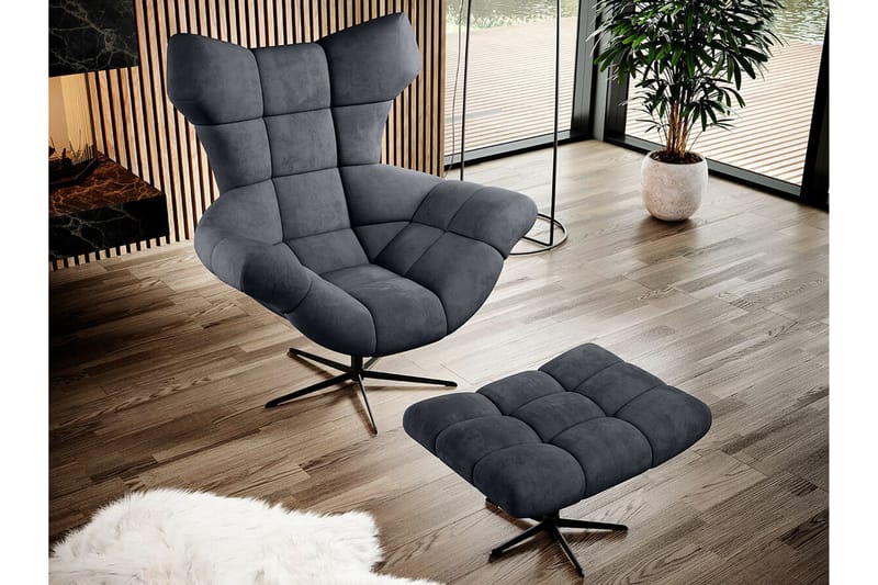 Rathkeale Fotpall 46 cm Black - Møbler - Stoler & lenestoler - Krakk - Fotskammel