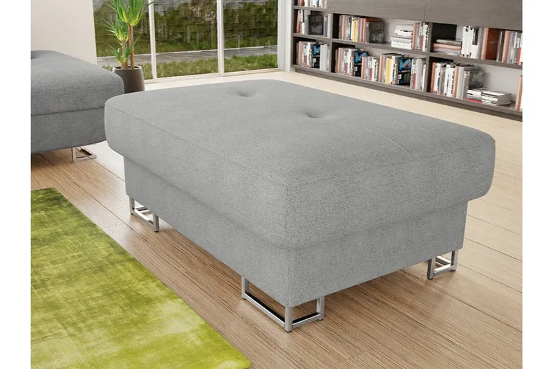 Reginia Fotpall 67 cm Ljusgrå - Møbler - Stoler & lenestoler - Krakk - Fotskammel