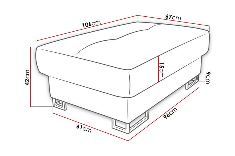 Reginia Fotpall 67 cm - Møbler - Stoler & lenestoler - Krakk - Fotskammel