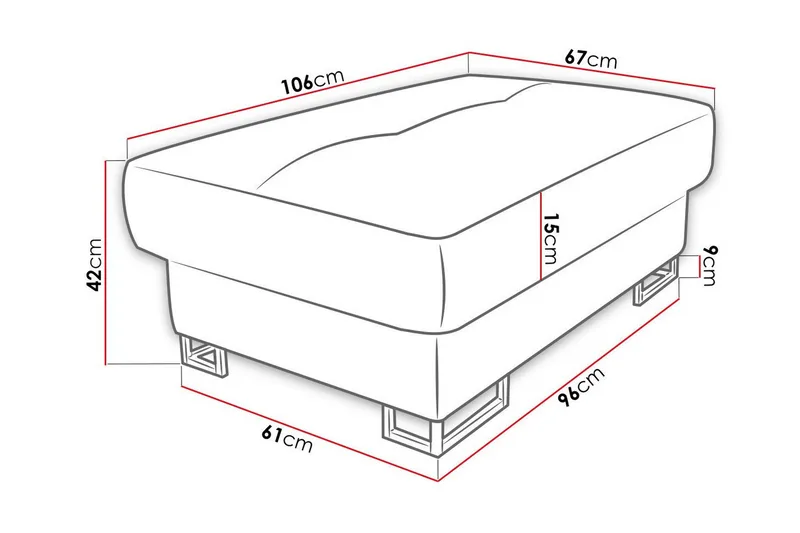 Reginia Fotpall 67 cm - Møbler - Stoler & lenestoler - Krakk - Fotskammel