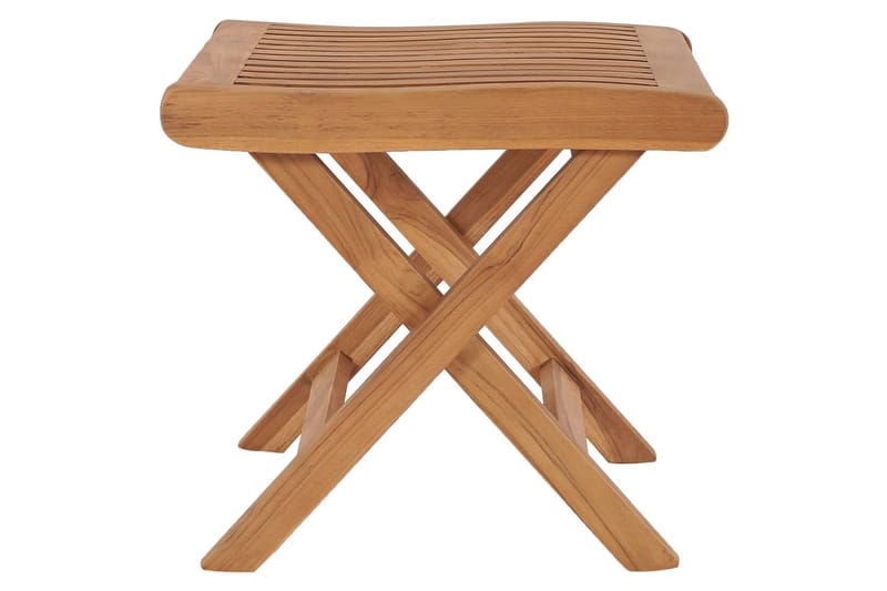 Sammenleggbar fotskammel 46,5x49x41,5 cm heltre teak - Brun - Møbler - Stoler & lenestoler - Krakk - Fotskammel