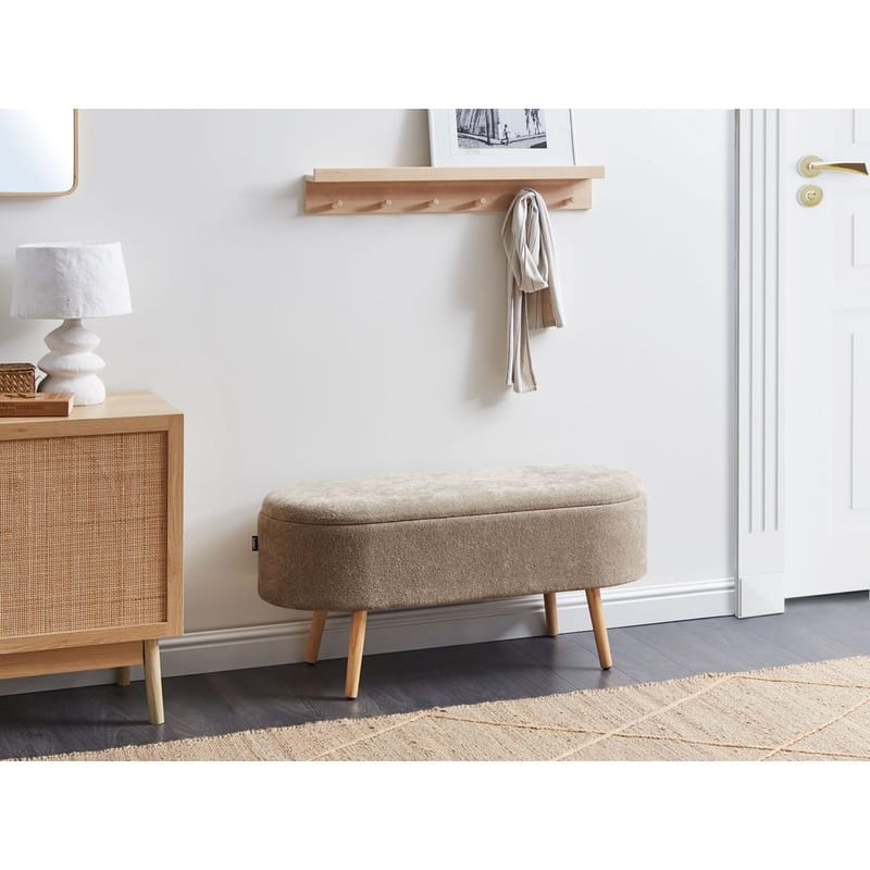 Sengebenk Oklahoma - Brun, lyst tre - Innredning - Håndtak & beslag - Møbelhengsler - Møbelben