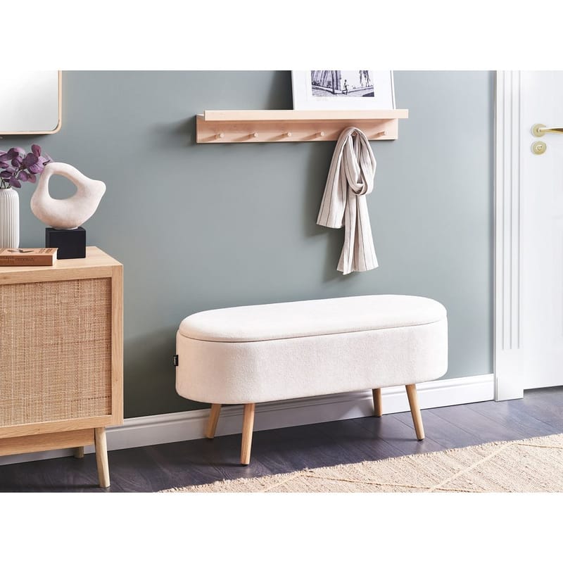 Sengebenk Oklahoma - Hvit, lyst tre - Innredning - Håndtak & beslag - Møbelhengsler - Møbelben