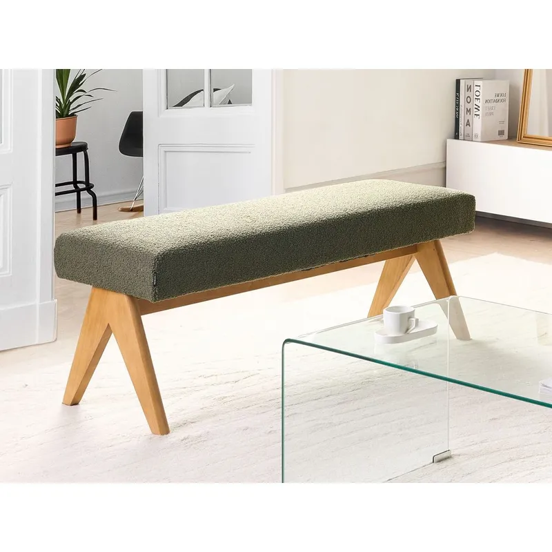 Sengebenk Tamre - Grønn, lyst tre - Møbler - Stoler & lenestoler - Krakk - Fotskammel - Sovbar fotskammel