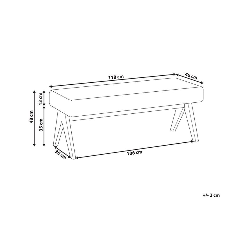 Sengebenk Tamre - Hvit, lyst tre - Møbler - Stoler & lenestoler - Krakk - Fotskammel - Sovbar fotskammel