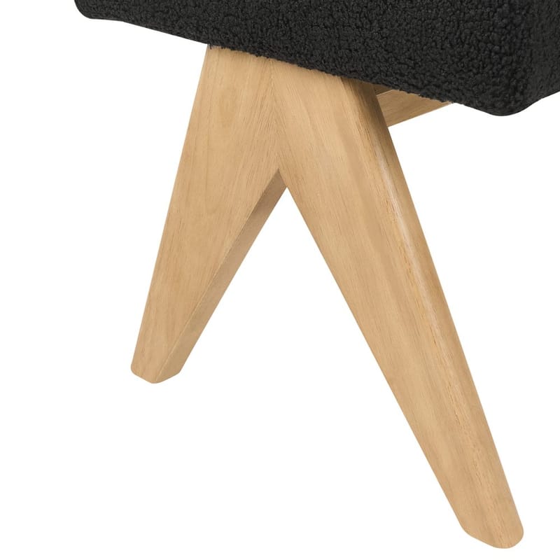 Sengebenk Tamre - Svart, lyst tre - Møbler - Stoler & lenestoler - Krakk - Fotskammel - Sovbar fotskammel