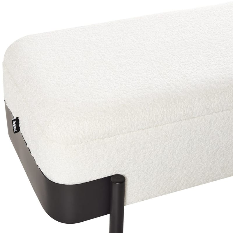 Sengebenk Warren - Hvit, Svart - Møbler - Stoler & lenestoler - Krakk - Fotskammel