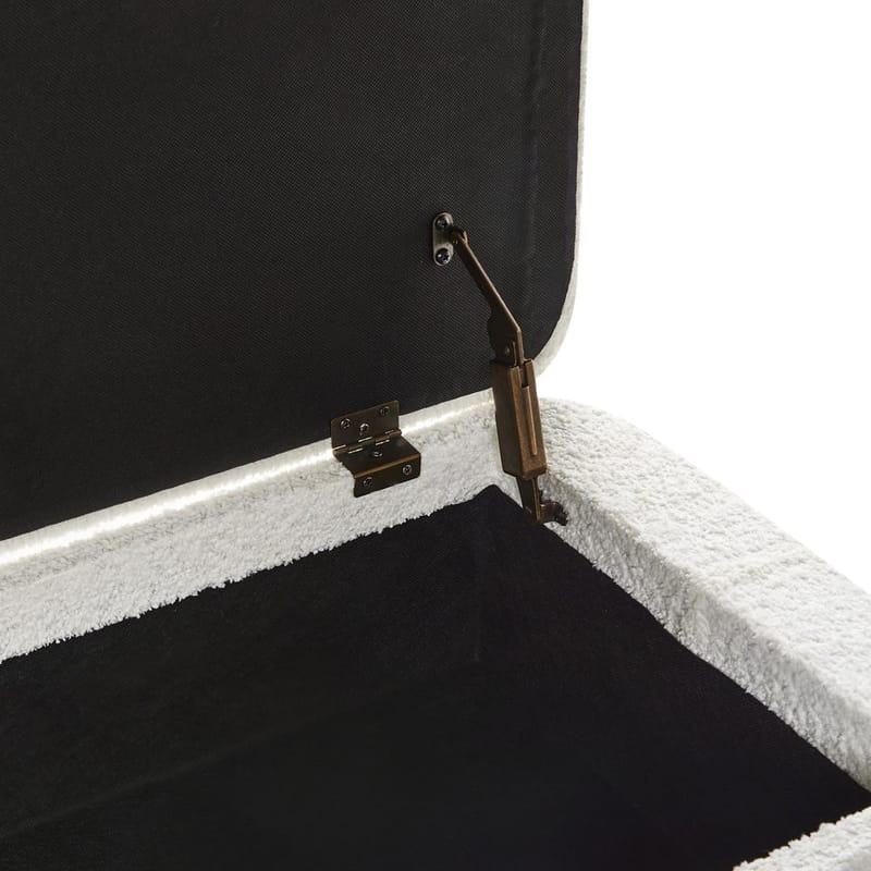 Sengebenk Warren - Hvit, Svart - Møbler - Stoler & lenestoler - Krakk - Fotskammel