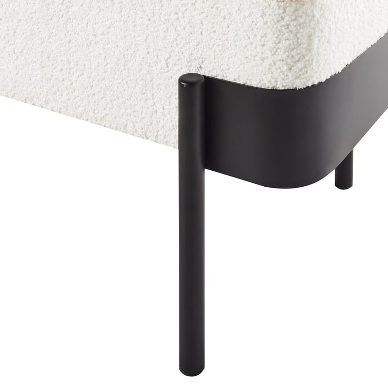 Sengebenk Warren - Hvit, Svart - Møbler - Stoler & lenestoler - Krakk - Fotskammel