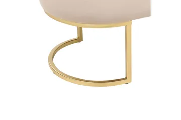 Sittebenk Milry Beige/Gull - Beige/Gull - Møbler - Stoler & lenestoler - Krakk - Fotskammel - Sovbar fotskammel