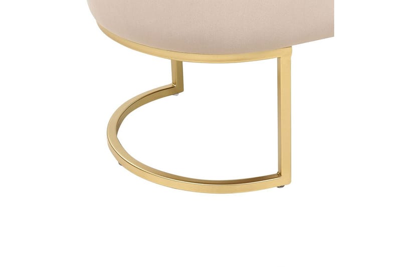 Sittebenk Milry Beige/Gull - Beige/Gull - Møbler - Stoler & lenestoler - Krakk - Fotskammel - Sovbar fotskammel