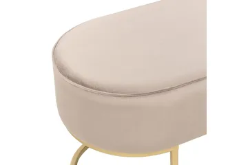 Sittebenk Milry Beige/Gull - Beige/Gull - Møbler - Stoler & lenestoler - Krakk - Fotskammel - Sovbar fotskammel