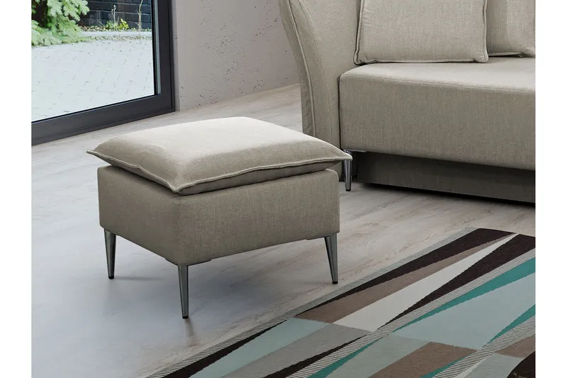 Staffin Fotpall 50 cm Beige/Light beige - Møbler - Stoler & lenestoler - Krakk - Fotskammel