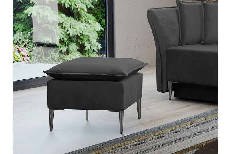 Staffin Fotpall 50 cm Black - Møbler - Stoler & lenestoler - Krakk - Fotskammel