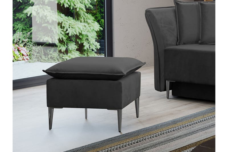 Staffin Fotpall 50 cm Black - Møbler - Stoler & lenestoler - Krakk - Fotskammel