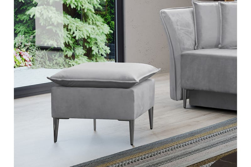 Staffin Fotpall 50 cm Light grey/Dark grey - Møbler - Stoler & lenestoler - Krakk - Fotskammel