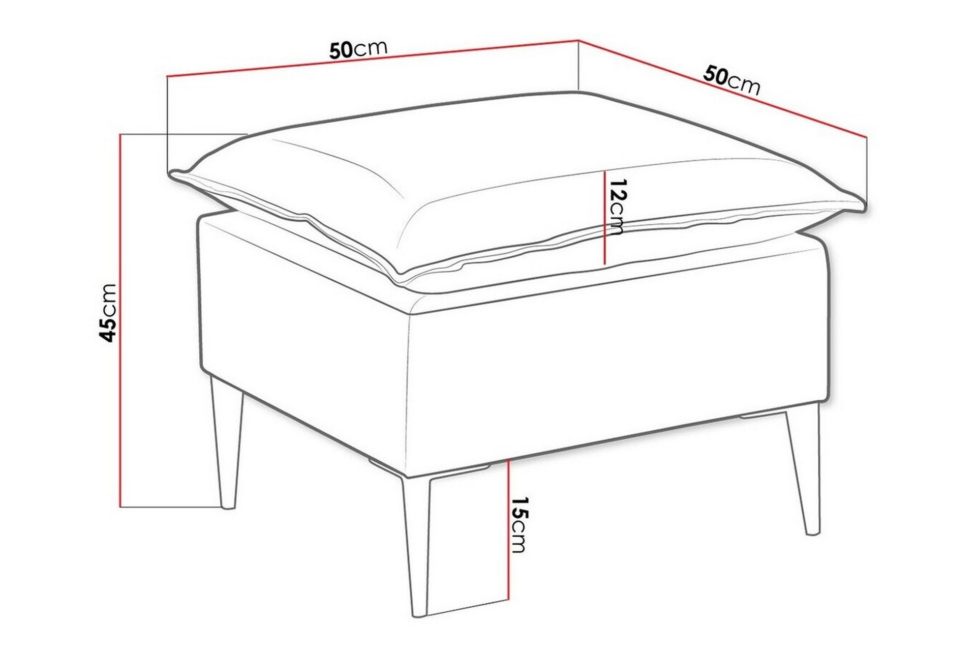 Staffin Fotpall 50 cm - Mørkegrønn - Møbler - Stoler & lenestoler - Krakk - Fotskammel