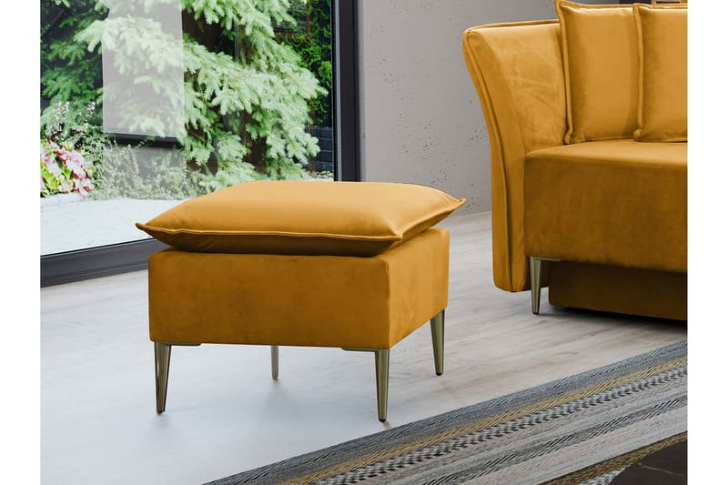 Staffin Fotpall 50 cm Yellow - Møbler - Stoler & lenestoler - Krakk - Fotskammel
