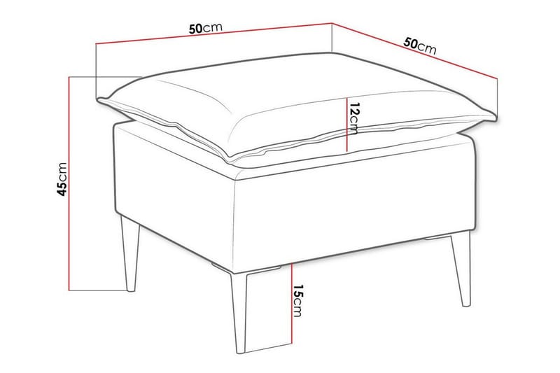 Staffin Fotskammel 50 cm - Møbler - Stoler & lenestoler - Krakk - Fotskammel
