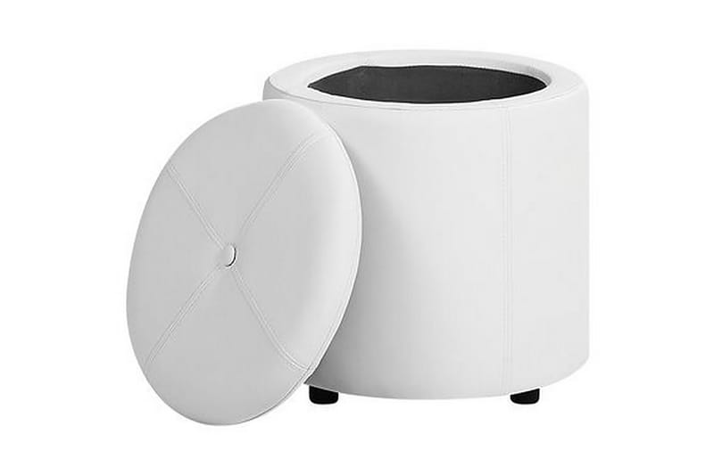 Syosset Fotskammel med Oppbevaring - Hvit - Møbler - Stoler & lenestoler - Krakk - Fotskammel