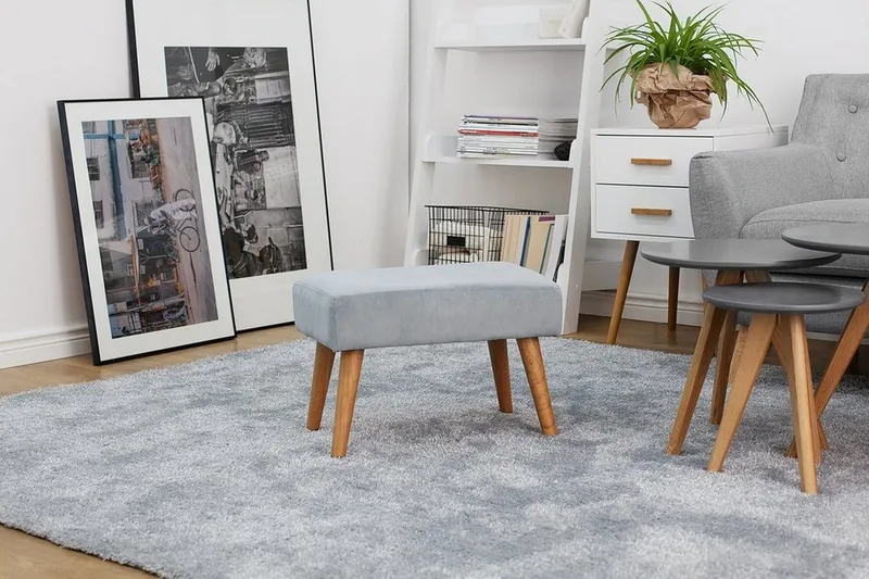 TAKOMA Fotskammel 30 x 50 cm - Grå - Møbler - Stoler & lenestoler - Krakk - Fotskammel