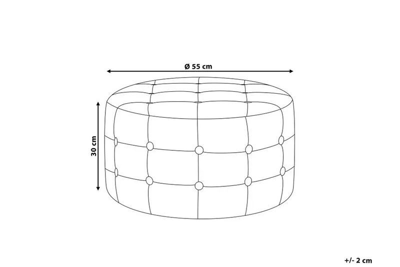 TAMPA Fotskammel 55 x 55 cm - Grå - Møbler - Stoler & lenestoler - Krakk - Fotskammel