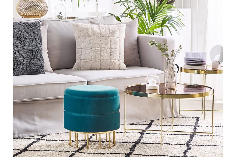 Tomakulla Fotskammel med Oppbevaring - Blå - Møbler - Stoler & lenestoler - Krakk - Fotskammel - Fotskammel med oppbevaring