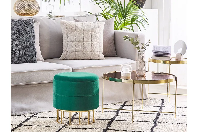 Tomakulla Fotskammel med Oppbevaring - Gr ønn - Møbler - Stoler & lenestoler - Krakk - Fotskammel - Fotskammel med oppbevaring