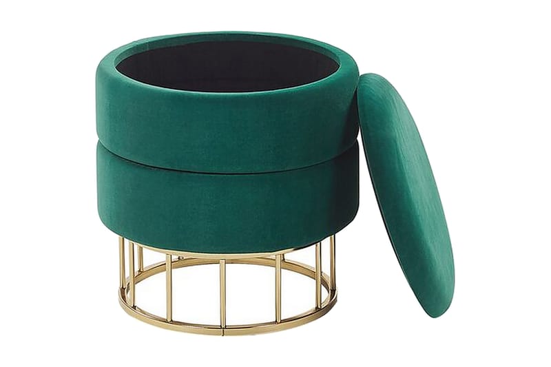 Tomakulla Fotskammel med Oppbevaring - Grønn - Møbler - Stoler & lenestoler - Krakk - Fotskammel - Fotskammel med oppbevaring