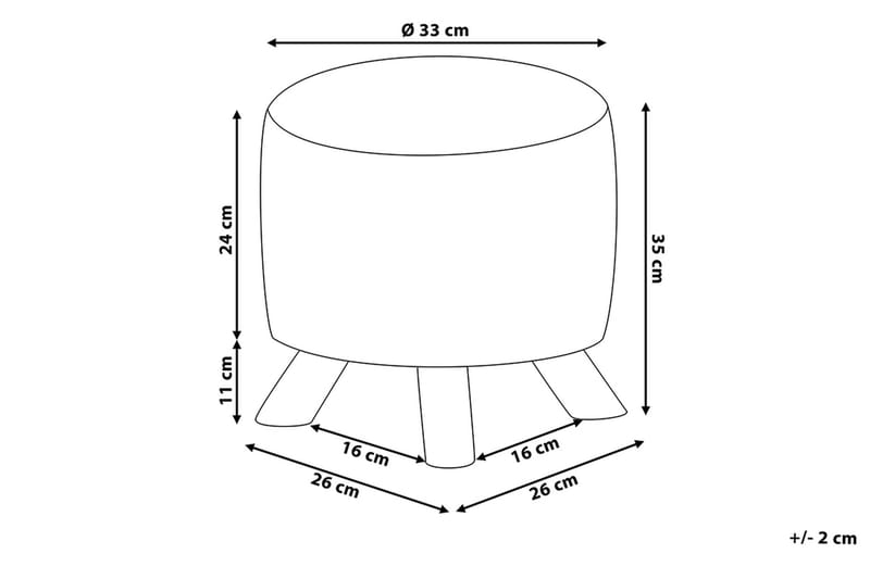 Topeka Fotskammel 33/| 33 cm - Brun - Møbler - Stoler & lenestoler - Krakk - Fotskammel