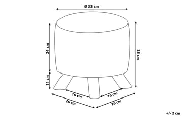 Topeka Fotskammel 33/| 33 cm - Brun - Møbler - Stoler & lenestoler - Krakk - Fotskammel