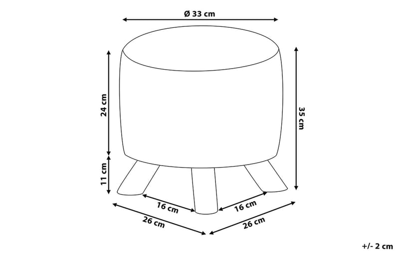 Topeka Fotskammel 33/| 33 cm - Brun - Møbler - Stoler & lenestoler - Krakk - Fotskammel