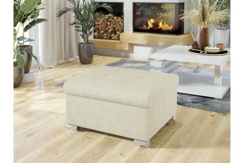 Trefor Fotpall 68 cm - Cream - Møbler - Stoler & lenestoler - Krakk - Fotskammel