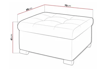 Trefor Fotpall 68 cm - Cream - Møbler - Stoler & lenestoler - Krakk - Fotskammel