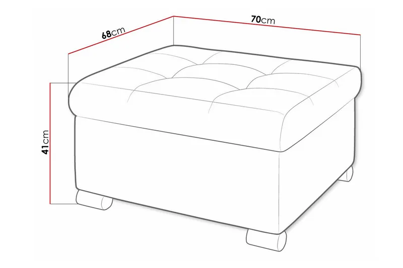 Trefor Fotpall 68 cm - Grøn - Møbler - Stoler & lenestoler - Krakk - Fotskammel