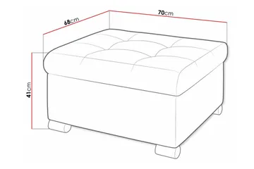 Trefor Fotpall 68 cm - Gul - Møbler - Stoler & lenestoler - Krakk - Fotskammel