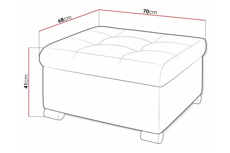 Trefor Fotpall 68 cm - Gul - Møbler - Stoler & lenestoler - Krakk - Fotskammel