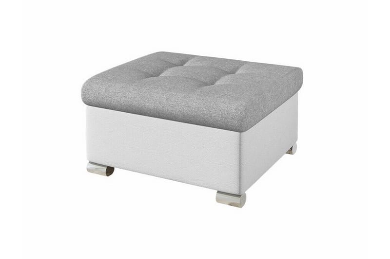 Trefor Fotpall 68 cm - Hvit/Grå - Møbler - Stoler & lenestoler - Krakk - Fotskammel