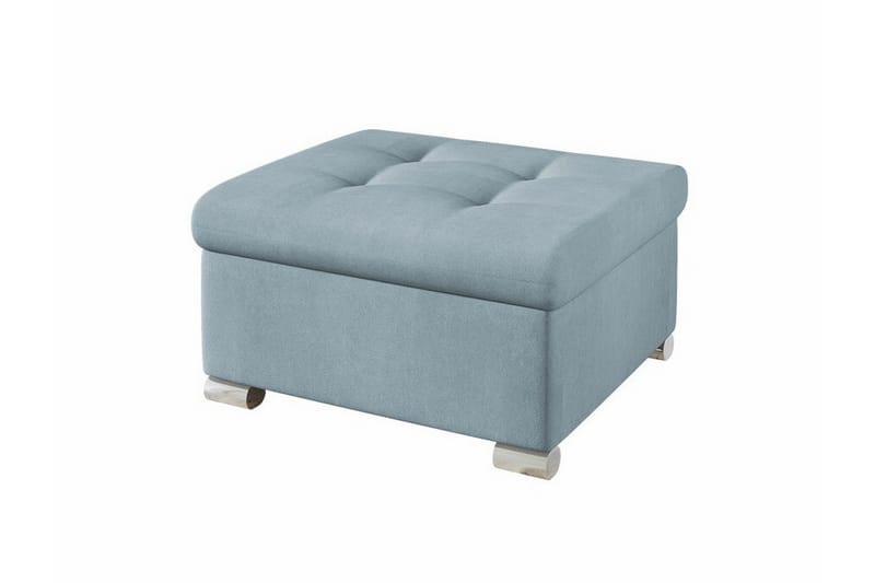 Trefor Fotpall 68 cm - Lyseblå/Mørkeblå - Møbler - Stoler & lenestoler - Krakk - Fotskammel