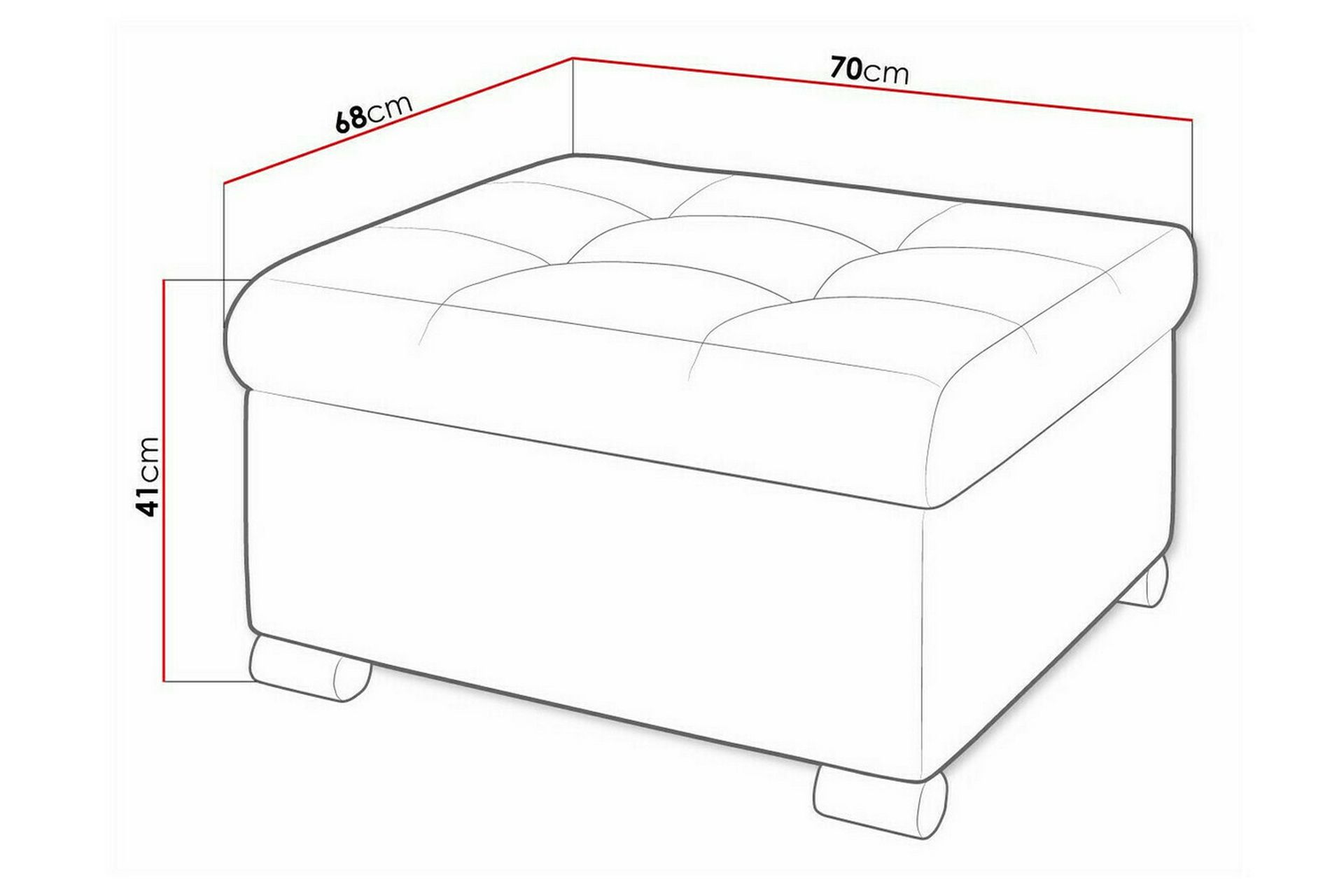 Trefor Fotpall 68 cm - Lysegrå/Mørkegrå - Møbler - Stoler & lenestoler - Krakk - Fotskammel