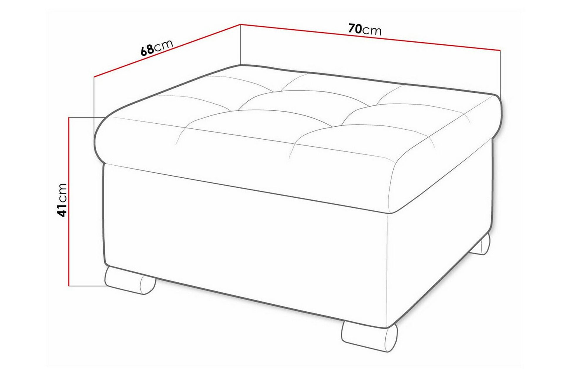 Trefor Fotpall 68 cm - Mørkegrønn - Møbler - Stoler & lenestoler - Krakk - Fotskammel