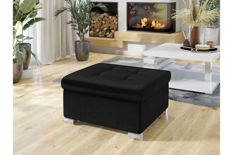 Trefor Fotpall 68 cm - Svart - Møbler - Stoler & lenestoler - Krakk - Fotskammel