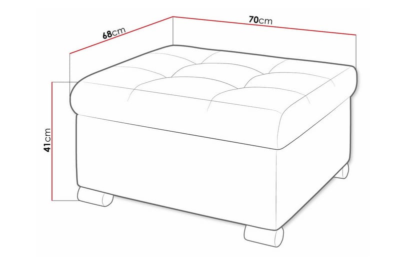 Trefor Fotpall 68 cm - Svart - Møbler - Stoler & lenestoler - Krakk - Fotskammel